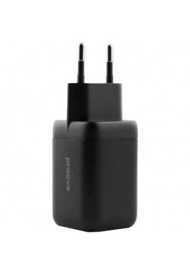 Мережевий зарядний пристрій Proove 40W 2xUSB-C Silicone Black (WCSP4020001)