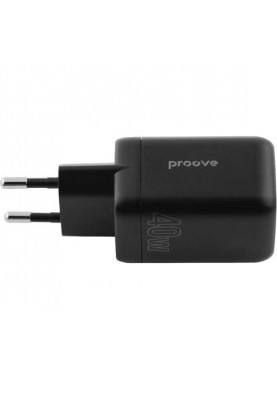 Мережевий зарядний пристрій Proove 40W 2xUSB-C Silicone Black (WCSP4020001)