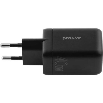 Мережевий зарядний пристрій Proove 40W 2xUSB-C Silicone Black (WCSP4020001)