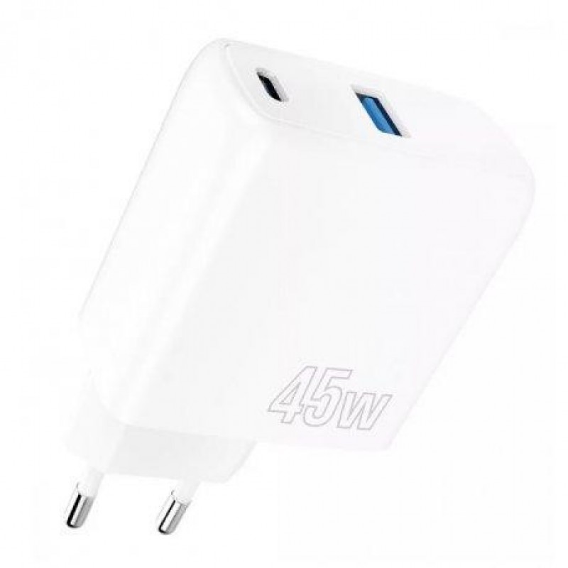 Зарядний пристрій Proove 45W USB-C+USB Silicone White (WCSP45110002)