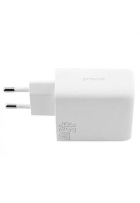 Зарядний пристрій Proove 45W USB-C+USB Silicone White (WCSP45110002)