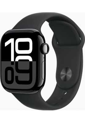 Смарт-годинник Apple Watch Series 10 GPS 42mm Jet Black Alu. Case w. Black Sport Band - M/L (MWWF3)