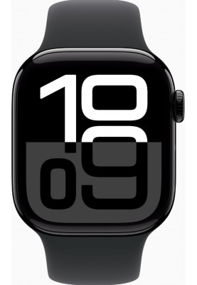 Смарт-годинник Apple Watch Series 10 GPS 42mm Jet Black Alu. Case w. Black Sport Band - M/L (MWWF3)