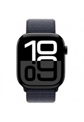 Смарт-годинник Apple Watch Series 10 GPS 46мм Jet Black Aluminum Case w. Ink Sport Loop (MWWR3)