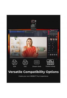 Веб-камера OBSBOT Tiny 2 AI-Powered PTZ 4K Webcam (OWB-2204-CE)