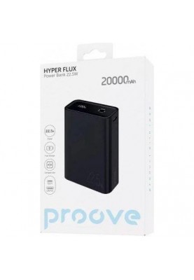 Зовнішній акумулятор (павербанк) Proove Hyper Flux 20000mAh 22.5W Black (PBH220120001)