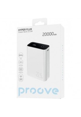 Зовнішній акумулятор (павербанк) Proove Hyper Flux 20000mAh 22.5W white (PBH220120002)