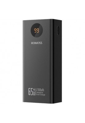 Зовнішній акумулятор (павербанк) Romoss PEA27S Pro 27000 mAh 65W Black