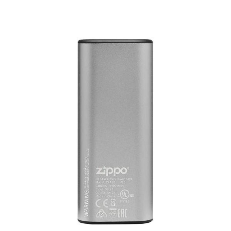 Зовнішній акумулятор (павербанк) Zippo HeatBank 6 Rechargeable Hand Warmer Silver (40608)