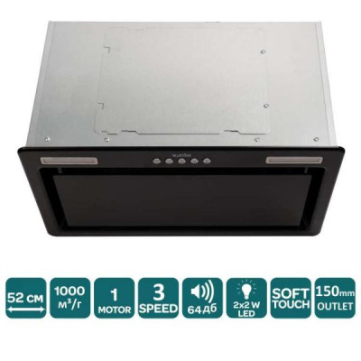 Вбудована витяжка Ventolux PUNTO 52 BKG (1000) ST
