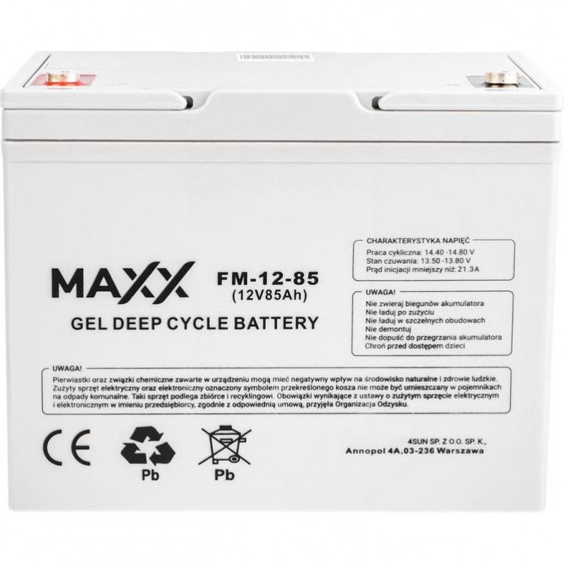 Гелевий акумулятор MAXX Battery GEL 12V 85Ah (FM-12-85)