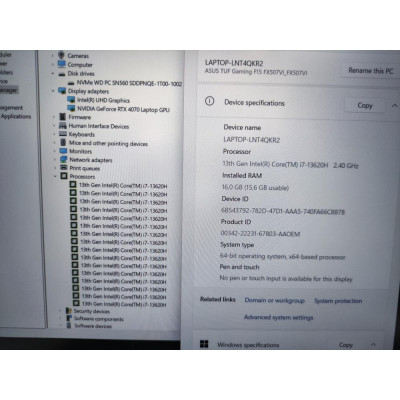 Ноутбук ASUS TUF Gaming F15 FX507VI (FX507VI-F15.I74070) Ноутбук ASUS TUF Gaming F15 FX507VI (FX507VI-F15.I74070)