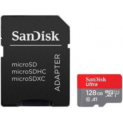 Карта пам'яті SanDisk 128 GB microSDXC UHS-I U1 A1 Class 10 Ultra (SDSQUAB-128G-GN6MA)
