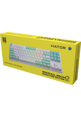Клавіатура HATOR Rockfall 2 Mecha Signature Edition White/White/Mint (HTK-521-WWM)