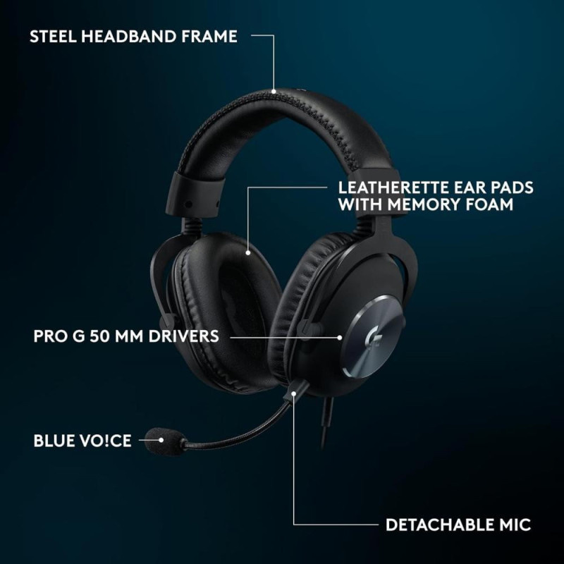 Навушники з мікрофоном Logitech G PRO X SE Black (981-001470)