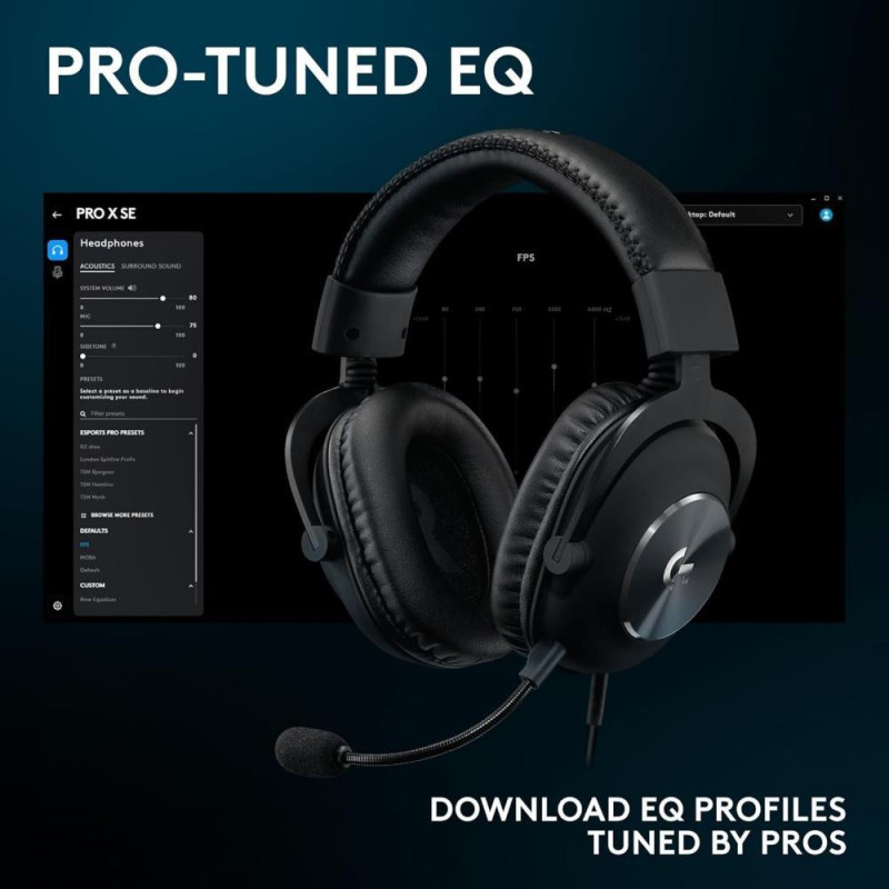 Навушники з мікрофоном Logitech G PRO X SE Black (981-001470)