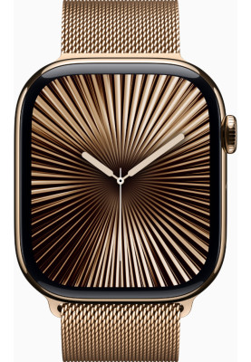 Смарт-годинник Apple Watch Series 10 GPS + Cellular 46mm Gold Titanium Case w. Gold Milanese Loop - M/L (MX003)