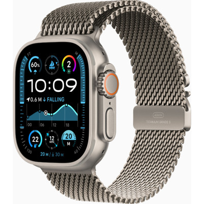 Смарт-годинник Apple Watch Ultra 2 GPS + Cellular 49mm Natural Titanium Case w. N. Titanium Milanese Loop - M (MX5R3)