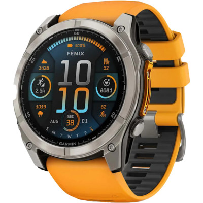 Спортивний годинник Garmin Fenix 8 51mm AMOLED Sapphire Titanium w.
