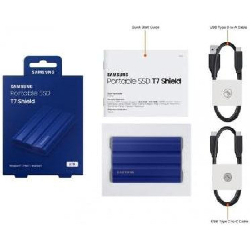 SSD накопичувач Samsung T7 Shield 2TB Blue (MU-PE2T0R)