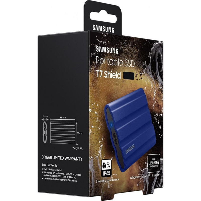 SSD накопичувач Samsung T7 Shield 2TB Blue (MU-PE2T0R)