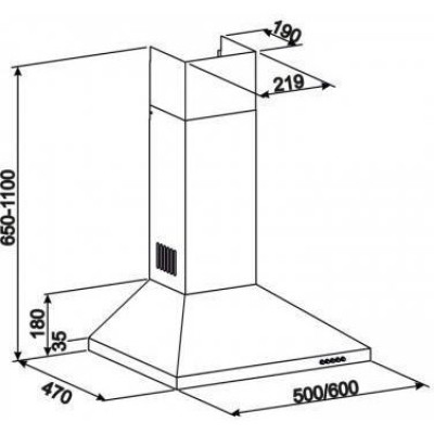 Витяжка купольна Eleyus Kent 700 50 BL