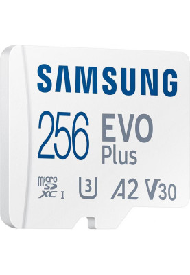 Карта пам'яті Samsung 256 GB microSDXC Class 10 UHS-I U3 EVO Plus + SD Adapter (MB-MC256SA)