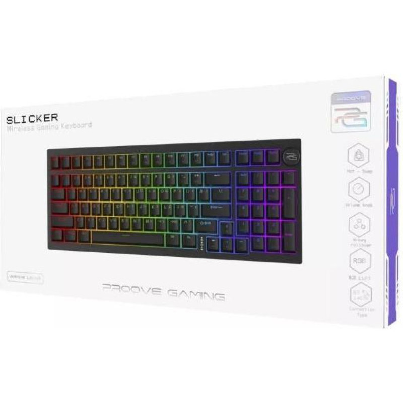 Клавіатура Proove Gaming Slicker Wireless Keyboard Black (WKSL00022401)