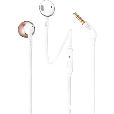 Навушники з мікрофоном JBL T205 Rose Gold (JBLT205RGD)