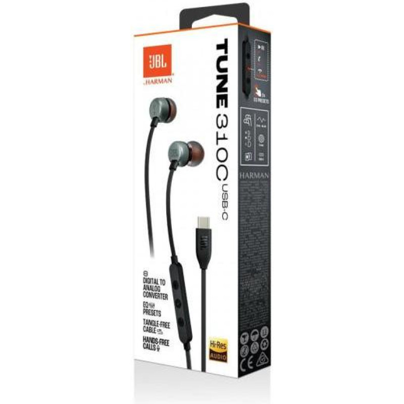 Навушники з мікрофоном JBL Tune 310C Black (JBLT310CBLK)