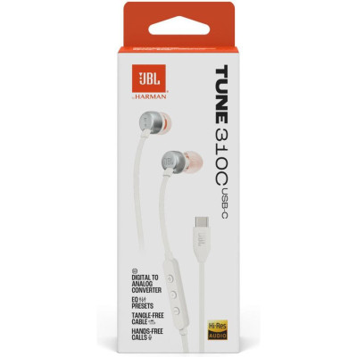Навушники з мікрофоном JBL Tune 310C White (JBLT310CWHT)