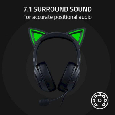 Навушники з мікрофоном Razer Kraken Kitty V2 Black (RZ04-04730100-R3M1)