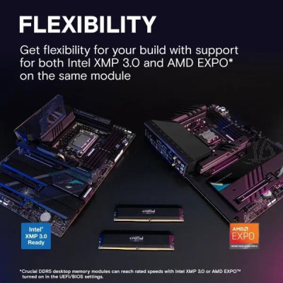 Пам'ять для настільних комп'ютерів Crucial 32 GB (2x16GB) DDR5 6000 MHz Pro Overclocking (CP2K16G60C36U5B)