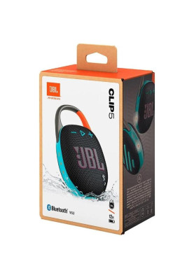 Портативна колонка JBL Clip 5 Black Orange (JBLCLIP5BLKOAM)