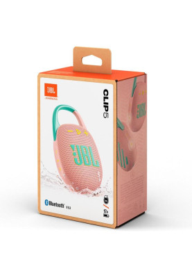 Портативна колонка JBL Clip 5 Pink (JBLCLIP5PINK)