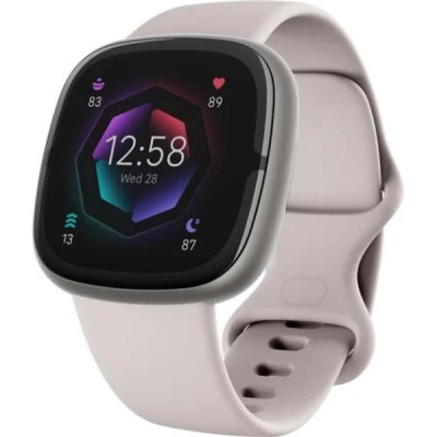 Смарт-годинник Fitbit Sense 2 Lunar White/Platinum (FB521SRWT)