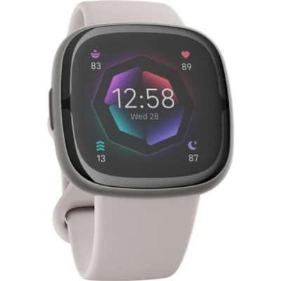 Смарт-годинник Fitbit Sense 2 Lunar White/Platinum (FB521SRWT)
