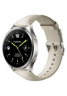 Смарт-годинник Xiaomi Watch 2 Titan Gray Case with White Leather Strap (BHR9306GL)