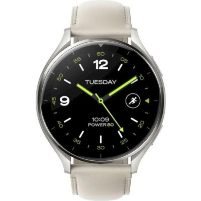 Смарт-годинник Xiaomi Watch 2 Titan Gray Case with White Leather Strap (BHR9306GL)