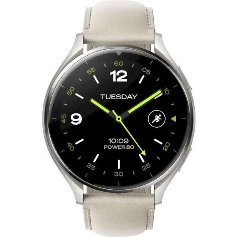 Смарт-годинник Xiaomi Watch 2 Titan Gray Case with White Leather Strap (BHR9306GL)