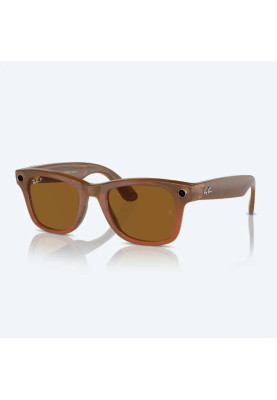 Смарт-окуляри Ray-Ban Смарт-очки Meta Wayfarer Shiny Caramel Frame Brown Lenses (RW4006 670683 50-22)