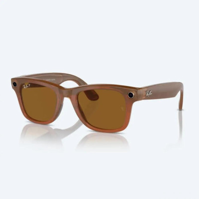 Смарт-окуляри Ray-Ban Смарт-очки Meta Wayfarer Shiny Caramel Frame Brown Lenses (RW4006 670683 50-22)