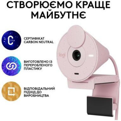 Вебкамера Logitech Brio 300 FHD Rose (960-001448)