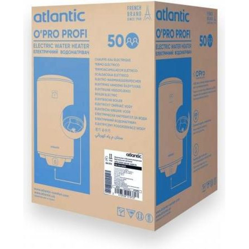 Водонагрівач (бойлер) електричний накопичувальний Atlantic Opro Profi VM 050 D400S (1500W) (841372)