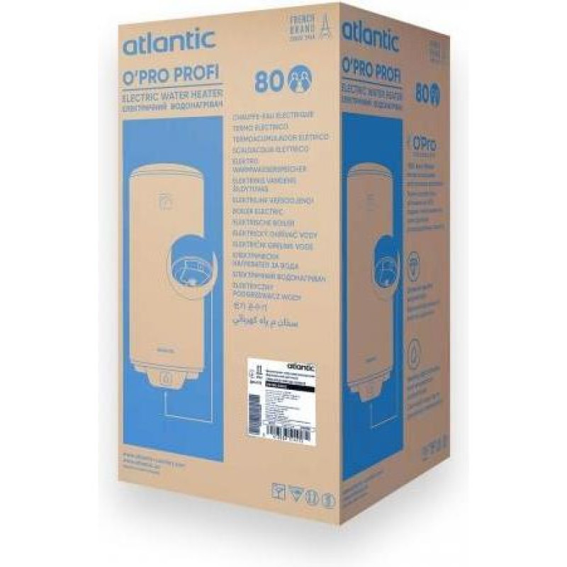 Водонагрівач (бойлер) електричний накопичувальний Atlantic Opro Profi VM 080 D400S (1500W) (851417)