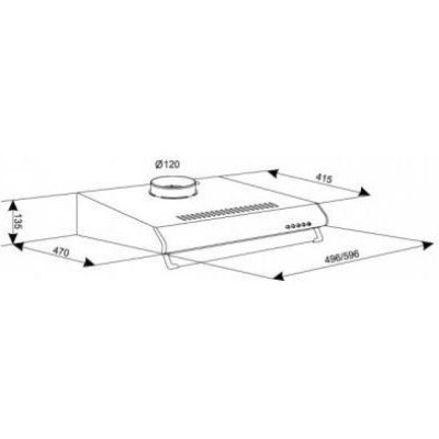 Витяжка плоска Eleyus BONA II LED SMD 60 BL