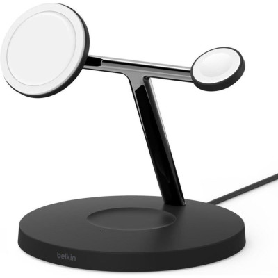Бездротовий зарядний пристрій Belkin MagSafe 3in1 Wireless Charger, black (WIZ017VFBK)