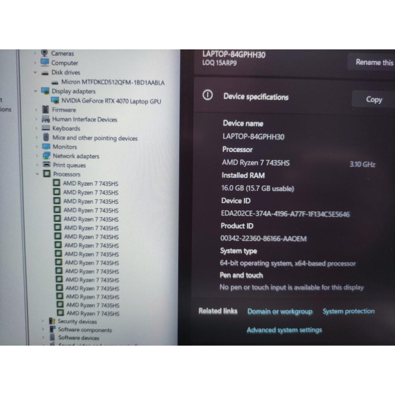 Ноутбук Lenovo LOQ 15ARP9 (83JC009CUS)