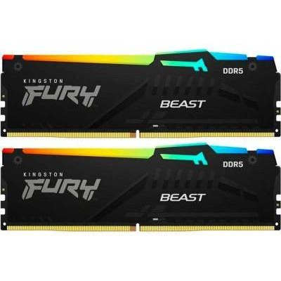 Пам'ять настільних комп'ютерів Kingston FURY 64 GB (2x32GB) DDR5 6000 MHz Beast RGB EXPO (KF560C36BBEAK2-64)