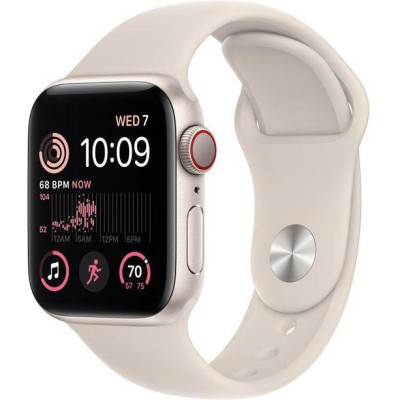 Смарт-годинник Apple Watch SE 2 GPS + Cellular 40mm Starlight Alu. Case w. Starlight Sport Band - S/M (MNTK3/MRFY3/MRFW3)